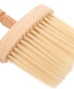 Hemobllo Cepillo de Cuello para Barbero con Mango de Madera Cepillo Manual para Limpieza de Cabello Accesorio Ligero y Cómodo para Peluquería y Barbería