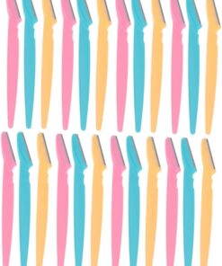 24piezas Maquinilla De Afeitar Manual Unidades Recortadora De Cejas Inoxidable De Colores Herramienta Cosmética Para Mujeres y Hombres