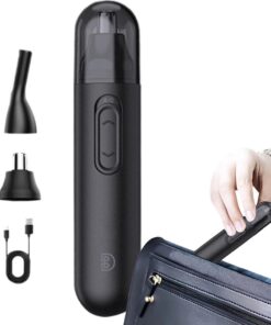 Nose Hair Trimmer, Electric Clippers, Cordless Shaver, Portabled Design, Precision Grooming, Duals Edge Blades Ideal para Home, Car, Travel, 4,96 x 0,98 pulgadas