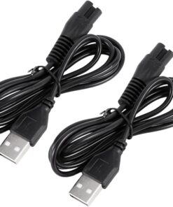 Healeved 2piezas Cable De Alimentación Forma De Ocho Para Afeitadora Eléctrica De Conductividad Mejorada y Resistencia Al Calor Para Uso Casa