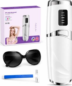 Depiladora Luz Pulsada, Depiladora Laser sin Dolor, 3 Niveles de Energía, Laser Depilacion, Luz Pulsada Depilacion para Mujer y Hombre, Bikini, Axilas, Cara, Cuerpo-Blanco