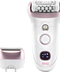 DSP Afeitadora 2 en 1 Lady Shaver 304 de acero inoxidable para cara, manos, piernas | IPX4 resistente a salpicaduras, pantalla LED, cabezales extraíbles, carga tipo C, fácil limpieza