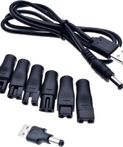 Cable adaptador USB multifuncional de 5,5 x 2,1 mm, conector hembra para afeitadora de pelo eléctrica, 8 unidades