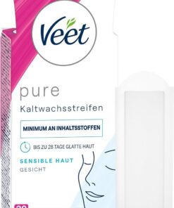 Veet 97973 Tiras de Cera fría para Cara - 20 unidades