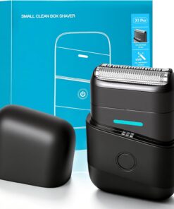 Afeitadora eléctrica de aluminio para hombre, afeitadora magnética mejorada 2026 con lámpara desinfectante UV, cuchillas flotantes duales, IPX7 impermeable en húmedo y seco, recargable por USB-C