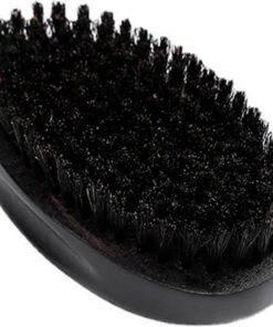 Cepillo de cerdas de jabalí para barba, mango curvado, cepillo de afeitar para barba suaviza y limpieza de cumpleaños para hombres