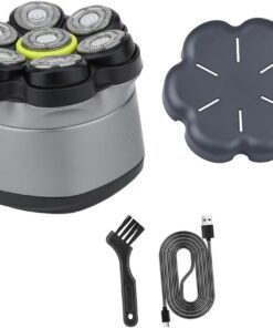 Afeitador eléctrico eficaz para hombres con 7 sacapuntas direccionales y función de carga rápida de afeitado