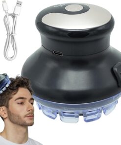 Cortadora de pelo eléctrica, cortadora de pelo rotativa para hombres | Cortacésped eléctrico personal inalámbrico, kit de aseo impermeable y recargable por USB para hombre, afeitadora de corte con