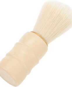 Happyyami Brocha de Afeitar Masculina Beige de Plástico para Hombres, Fácil de Usar y Retira Residuos de Cabello, Adecuado para Cuidado Facial el Hogar