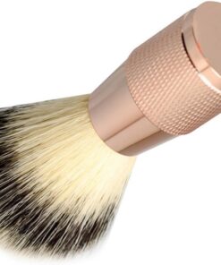 STOBAZA Cepillo de Barba Portátil Cerdas Suaves de Nailon y Aleación de Aluminio para Hombres Adecuado para Bigote y Barba en Casa o Viaje