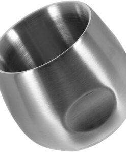 VALICLUD Tazón de Afeitar para Hombres de Acero Inoxidable, 200ml, Plata, Bordes Suaves y Diseño Estable para Espuma de Jabón