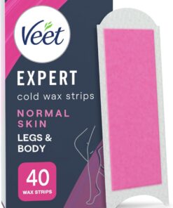 Veet Expert 40 Piezas Tiras Cera Piel Normal para Piernas y Cuerpo