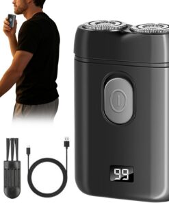 Afeitadora Eléctrica Hombre Mini Afeitadora Portátil Impermeable Recargable | Afeitadora Eléctrica Facial de Hombres Para Viajes Navidad Trabajo Axilas Barbilla Hogar Gimnasio Ducha Diaria