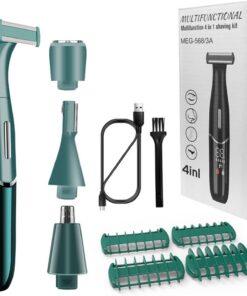 Afeitadora eléctrica para mujer, recargable por USB, para nariz, cejas, cara, cuerpo, piernas, axilas, depilación