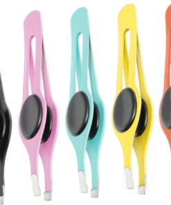 Happyyami Pinzas para Depilar Cejas Suaves la de Acero Inoxidable Kit de 5 Color Aleatorio y Convenientes para Uso Diario y Maquillaje