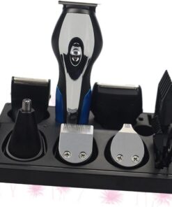 Afeitadora Eléctrica Recargable Multifunción USB con Batería | Recortadora para Hombres, Cuerpo de Abs Negro, Incluye Accesorio de Tallado