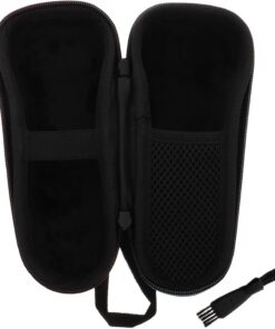 SHINEOFI Estuche portátil para afeitadora eléctrica con diseño negro, material Oxford resistente y protección antipresión para uso diario y aventuras al aire libre