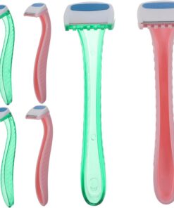 Afeitadora para Mujer Desechable 6 Piezas Acero Inoxidable Abs | Agarre Cómodo, Portátil, Recorte de Axilas y Zonas Íntimas, Uso Femenino Color Aleatorio