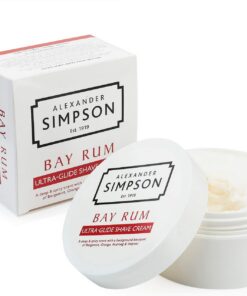 Simpsons Shaving Brushes Crema de Afeitar Ultra-Glide Bay Rum Simpsons 180ml, Único, Estándar