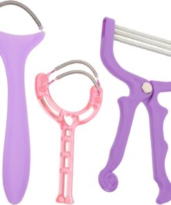 STOBAZA Depiladora Facial Manual Ligera para Mujer, 3 Piezas Resorte, Plástico y Metal, Adecuado para Depilación de Mentón y Labios, Portátil y Práctica Color Aleatorio