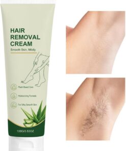 Crema Depilatoria 100 g Depilador Natural Portátil y Suavizante | Crema Depilatoria para Bikini para Piel Corporal, Axilas, Rostro, Zona Púbica, Piernas, Espalda, Pecho, Melena, Barba,