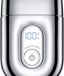 Afeitadora eléctrica portátil con pantalla digital, lavable, tres para uso doméstico y de viaje, tres afeitadoras
