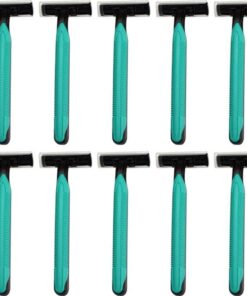 Wudaizhi Razor De Hombres Manual Portátil Manual Portátil Recortadora De Barba Práctica Shaver De Viaje con Mango De Goma Razor De Seguridad para El Hotel En Casa