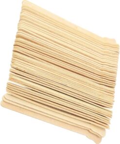Healeved 100piezas Espátulas De Madera Para Cera Unidades Desechables Para Depilación y Mezcla De Cera