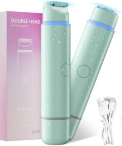 Afeitadoras New Lady 2026 para mujer, maquinilla de afeitar de doble cabeza 2 en 1, recargable por USB, impermeable, húmeda y seca, para cara, cuerpo, axila, bikini, pierna, depilación