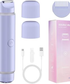 Afeitadoras de pelo pequeñas lavables IPX6 recargable por USB, herramienta de depilación eficaz, fácil de usar, adecuada para uso en húmedo y seco, afeitadora eléctrica para mujer