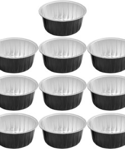 Ciieeo Recipientes de Aluminio para Derretir Cera 80g, 10 Unidades, Cuencos Desechables para Depilación, Color Negro, Compatibles Calentadores de Cera, Ideales para Uso en Casa,