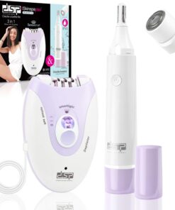 DSP Depiladoras de depilación para mujeres, recortadora de cejas para mujer, depilación de 2 velocidades, recortadora de vello facial para piernas, cara, bikini, brazos, afeitadoras faciales