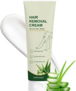 Crema Depilatoria 100 g Depilador Natural Portátil y Suavizante | Crema Depilatoria para Bikini para Piel Corporal, Axilas, Rostro, Zona Púbica, Piernas, Espalda, Pecho, Melena, Barba,