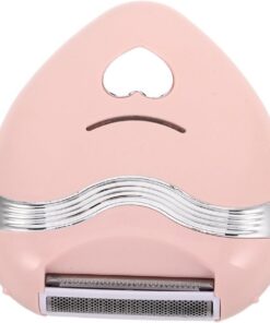 Afeitadora Femenina de Metal Forma de Corazón Rosa | Tres en Uno, Uso en Seco y Mojado, Portátil para Viaje y Ducha, Diseño Metálico