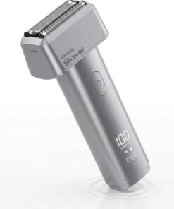 Maquinilla de afeitar eléctrica para hombre para cara y cabeza, IPX7 lavable, barba y cuello con bloqueo de viaje, 3 meses por carga, afeitadora eléctrica para hombre para cabeza calva y afeitado de