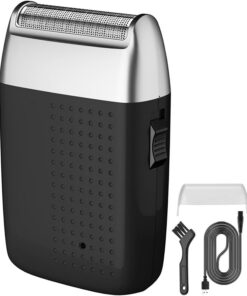 Recortador eléctrico de barba, maquinilla de afeitar portátil de papel de | aluminio, cómoda herramienta de aseo de barba con puerto USB, afeitadora ligera para el hogar, viajes y oficina