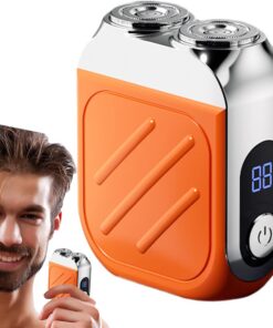 Máquina De Afeitar De Viaje Recortadora Eléctrica con Pantalla Digital | Afeitadora Pequeña para Hogar para Viaje Camping Hotel Oficina Casa Baño Ducha