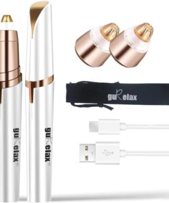 gurelax Depiladora eléctrica para cejas, recargable, sin dolor, depiladora de cejas