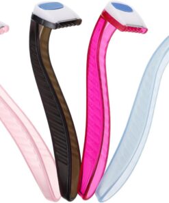 4 Piezas Depiladora Manual para Mujer Recortadora Corporal Pequeña y Removedor de Facial y Corporal Herramienta para Sensible Reutilizable y Portátil para Viaje
