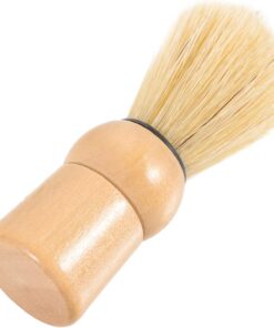 VICASKY Cepillo para Vello Facial de Madera con Cerdas de Jabalí, Brocha Masculina Multifuncional para Hacer Espuma y Peinar Bigote, Accesorio de Cuidado Personal para Salón y Uso Diario