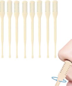 Cortapelos nasales 2 en 1, nuevo modelo 2025, cuchilla de doble filo con recogedor de orejas, herramienta manual giratoria de 360° for eliminar vello nasal, afeitadora portátil for mujeres y hombres.