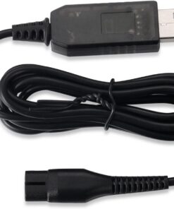 Cable de carga USB de repuesto para afeitadoras eléctricas QP2520 QP2620 A00390 S301 S310 de 1 m