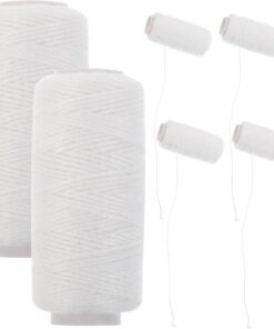 Hilo para Cejas de Algodón Blanco 6 Piezas para Depilación Facial | Depilación Hilo, Uso en Rutina de Belleza, Herramienta Manual para Recorte Facial