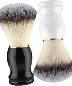 YARNOW 2 Cepillos de Afeitar para Hombre Cerdas Suaves Brocha de Afeitar para Bigote Negro y Kit Multifuncional para Limpieza Facial Afeitado y Cuidado del Vello Facial