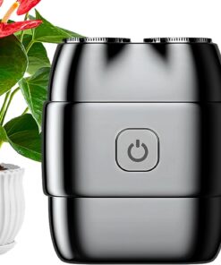 Pequeñas Afeitadoras Para Hombre Doble cabezal rotatorio, ligero y batería | Afeitadora Eléctrica para Hombre Ligero Afeitado Barba Viaje Hogar Afeitado Barba