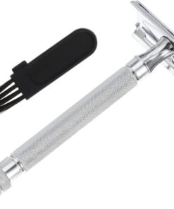 Hemobllo Maquinilla de Afeitar Facial de Doble Filo Estilo Retro Aleación de Aluminio Duradera y Diseño Adapta Forma del Rostro Afeitado Seguro Rasguños