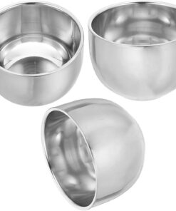 Taza y Fácil Mantenimiento de Acero Inoxidable para Hombres para Jabón de Afeitar Aislamiento Térmico Adecuado para Uso en Barberías Profesionales Casa