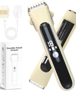 Afeitadora eléctrica para mujer y recortadora de bikini 2 en 1 IPX7 impermeable para uso en ducha, hoja de cerámica para piel sensible, recargable por USB con pantalla LED