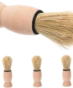 Happyyami Kit De Manual 4 Brochas Brocha De Ideal Para Peluquería Mango De Madera
