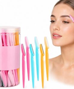 20 piezas de acero inoxidable para cejas, maquinillas de afeitar, recortadora de cejas, herramienta multifuncional para depilación corporal, fácil de triturar, cuchillas diseñadas con precisión para